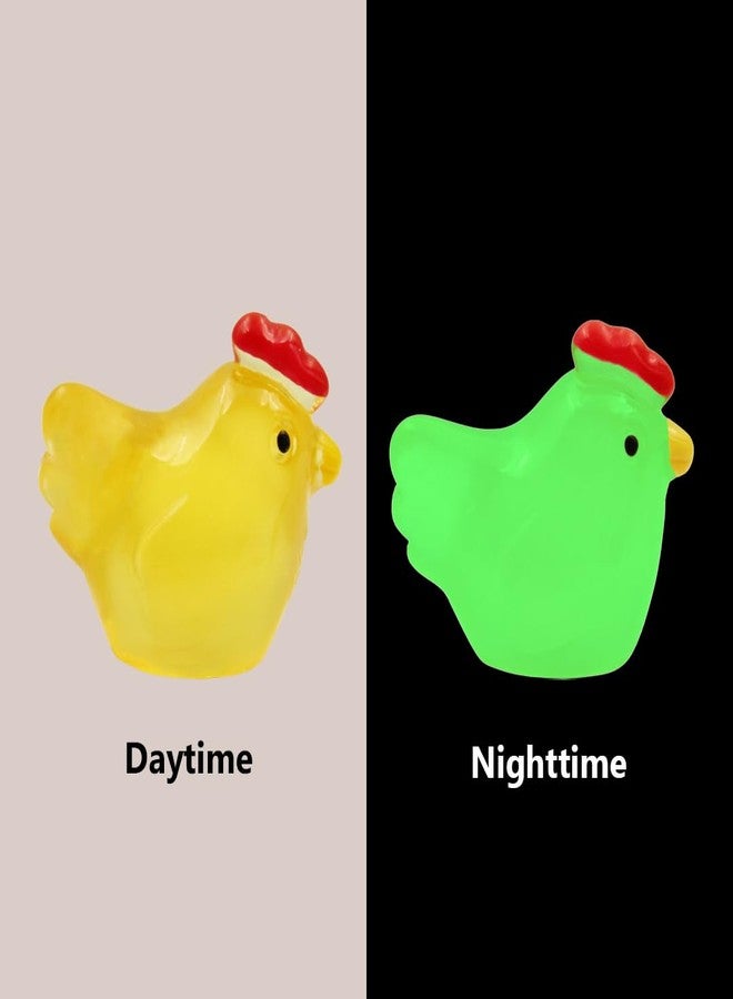 Wallertree Cute Chicken Hinge Head Home Decoration - Luminous Animal Heads Decorative Topper Set of 6 - Magnetic Toppers - Image 5